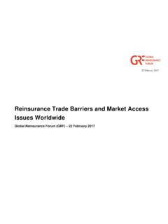Reinsurance Trade Barriers and Market Access …