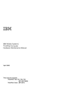 IBM Mobile Systems ThinkPad Computer Hardware ... - …