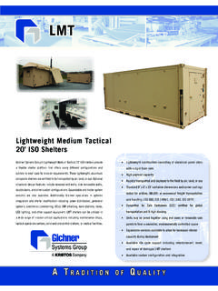 LMT - Gichner Shelter Systems