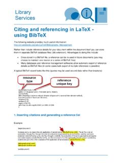 Citing and referencing in LaTeX using BibTeX