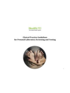 Clinical Practice Guidelines for Prenatal Laboratory ...