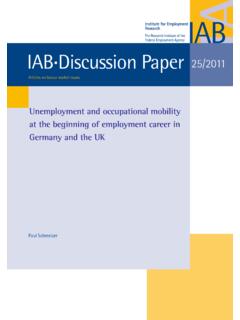 Unemployment and occupational mobility at the …