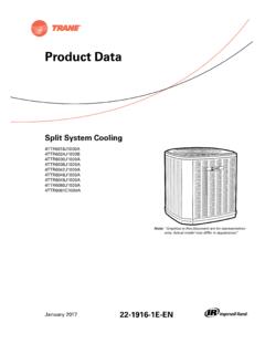Trane - Product Data Split System Cooling 4TTR6