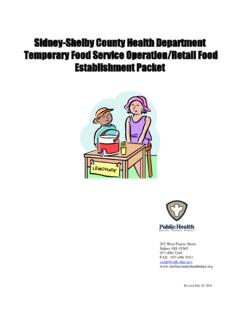 Sidney-Shelby County Health Department Temporary Food ...