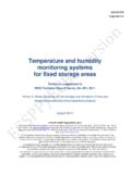 Temperature and humidity monitoring systems for fixed ...