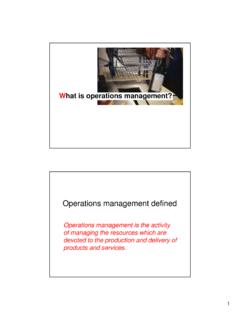 What is operations management? - mindran.com