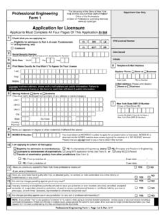 Application for Licensure
