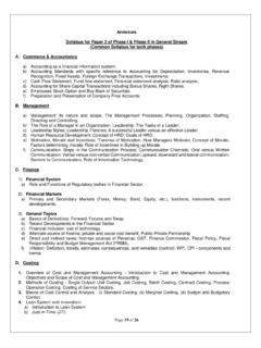 Syllabus for Paper 2 of Phase I &amp; Phase II in General ...