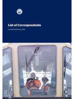List of Correspondents - britishmarine.com