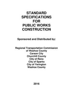 STANDARD SPECIFICATIONS FOR PUBLIC WORKS …