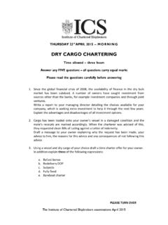 DRY CARGO CHARTERING - Marine Soft Tech