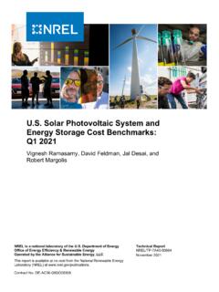 U.S. Solar Photovoltaic System and Energy Storage Cost ...