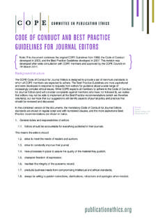CODE OF CONDUCT AND BEST PRACTICE …