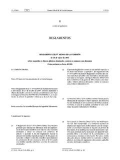 Reglamento (UE) no 10/2011 de la Comisi&#243;n, de 14 de enero ...