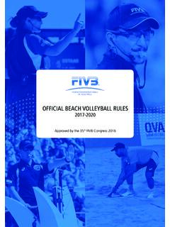 OFFICIAL BEACH VOLLEYBALL RULES - FIVB