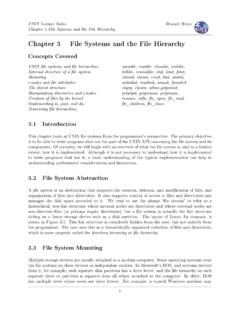 Chapter 3. File Systems and the File Hierarchy