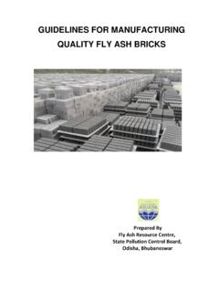 GUIDELINES FOR MANUFACTURING QUALITY FLY ASH BRICKS