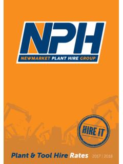 Plant &amp; Tool Hire Rates 2017 | 2018