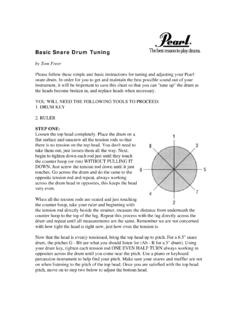 Basic Snare Drum Tuning - pearldrum.com