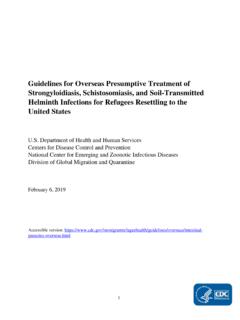 Guidelines for Overseas Presumptive Treatment of ...