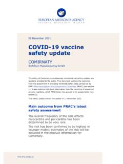 COVID-19 vaccine safety update
