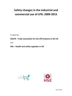 Safety changes in the industrial and commercial use of LPG ...
