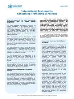 International Instruments Concerning Trafficking in Persons