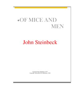 Steinbeck - Of Mice and Men - Alan Reinstein