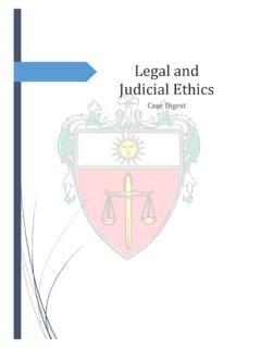 Legal and Judicial Ethics
