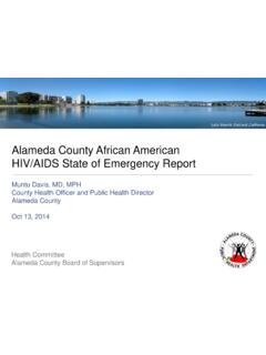 HIV/AIDS Epidemiology in Alameda County - ACGOV.org
