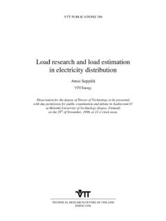 Load research and load estimation in electricity …