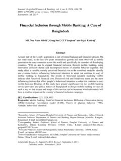 Financial Inclusion through Mobile Banking: A Case of ...