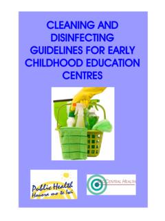 CLEANING AND DISINFECTING GUIDELINES FOR EARLY …