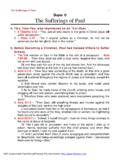 15 - The Sufferings of Paul - Bible Charts