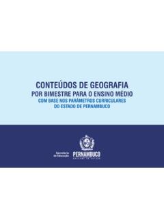 Conte&#250;dos de Geografia EM - Pernambuco