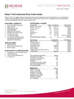 Hilmar™ 9010 Instantized Whey Protein Isolate