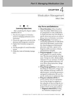 Part II: Managing Medication Use