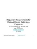 Regulatory Requirements for Medical Device …