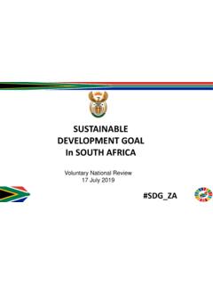 SUSTAINABLE DEVELOPMENT GOAL In SOUTH AFRICA