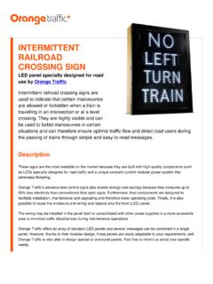 INTERMITTENT RAILROAD CROSSING SIGN - Interprovincial