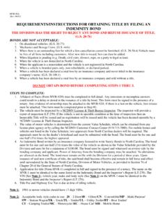 REQUIREMENTS/INSTRUCTIONS FOR OBTAINING TITLE BY …