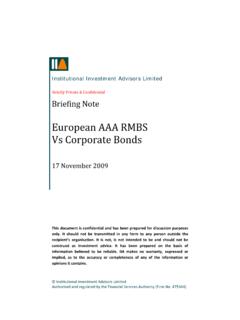 European AAA RMBS Vs Corporate Bonds - ininad.co.uk