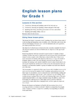 English lesson plans for Grade 1 - sec.gov.qa