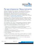 Paraprofessional Requirements - michigan.gov