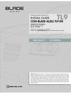 Automotive Data Solutions Inc. INSTALL GUIDE COM-BLADE …