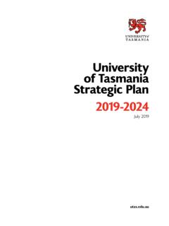 University of Tasmania Strategic Plan 2019-2024