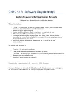 System Requirements Specification Template