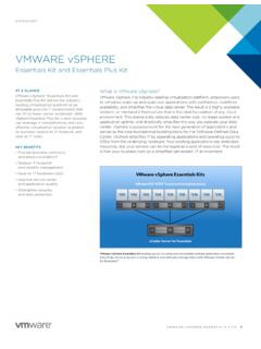 VMware vSphere Essentials Kit and Essentials Plus Kit ...