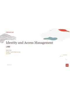 Identity and Access Management - Oracle