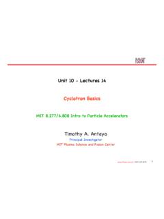 Unit 10 - Lecture 14 Cyclotron Basics - USPAS